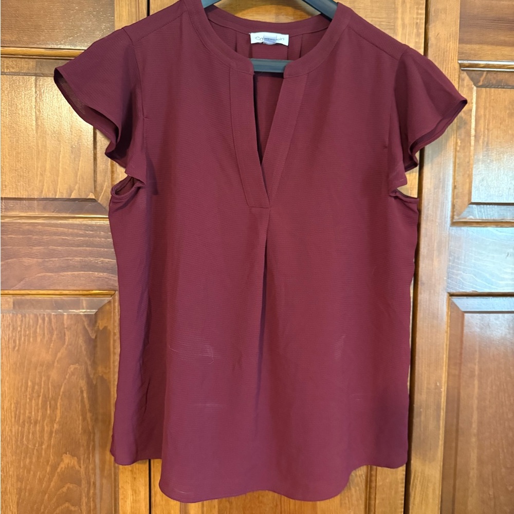 Calvin Klein Burgundy Women's Top